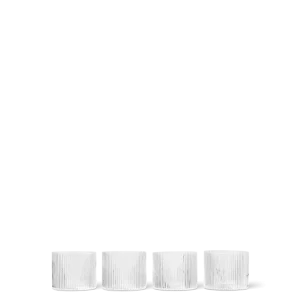 Ripple Low Glasses - Set 4 - Clear