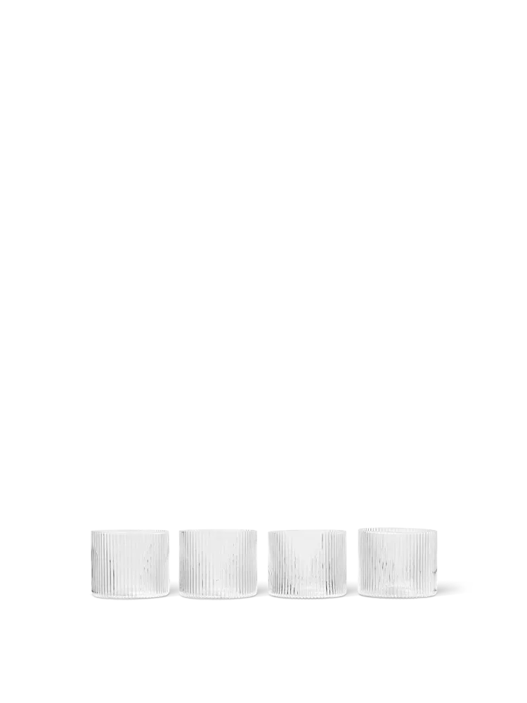 Ripple Low Glasses - Set 4 - Clear