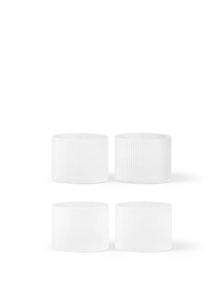 Ripple Low Glasses - Set 4 - Frosted