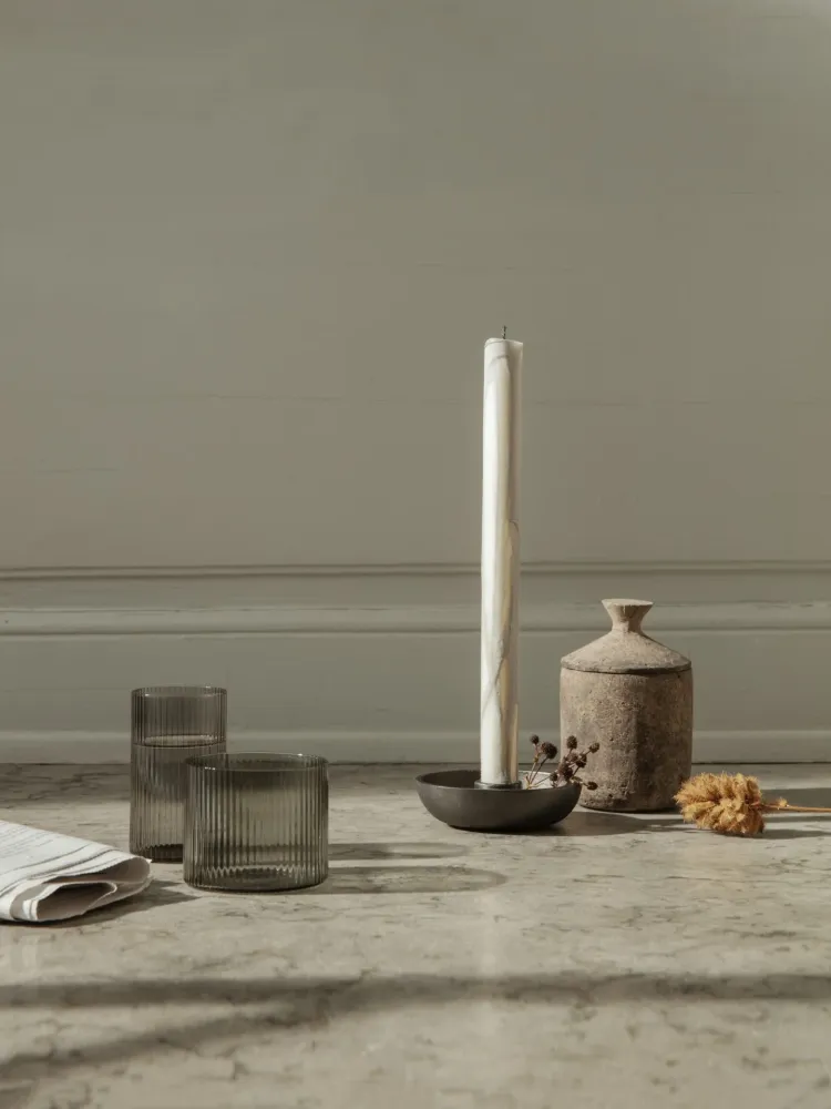 Ripple Low Glasses - Set 4 - Smoked Grey