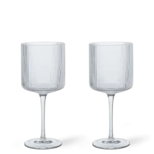Ripple Red Wine Glasses - Set 2 - Clear