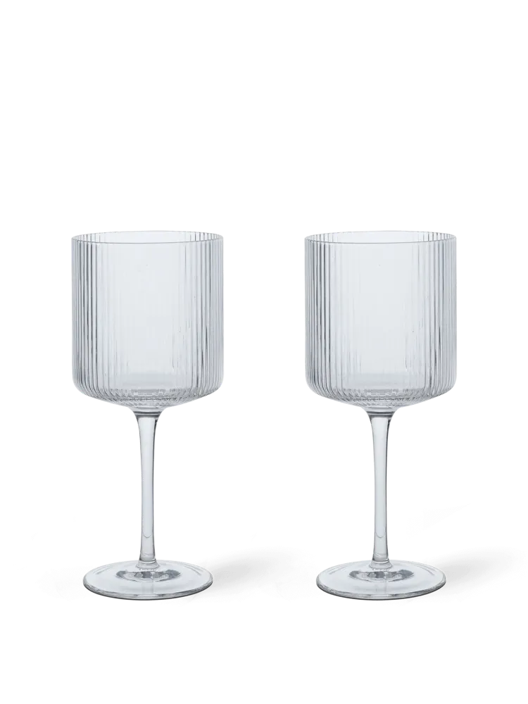 Ripple Red Wine Glasses - Set 2 - Clear