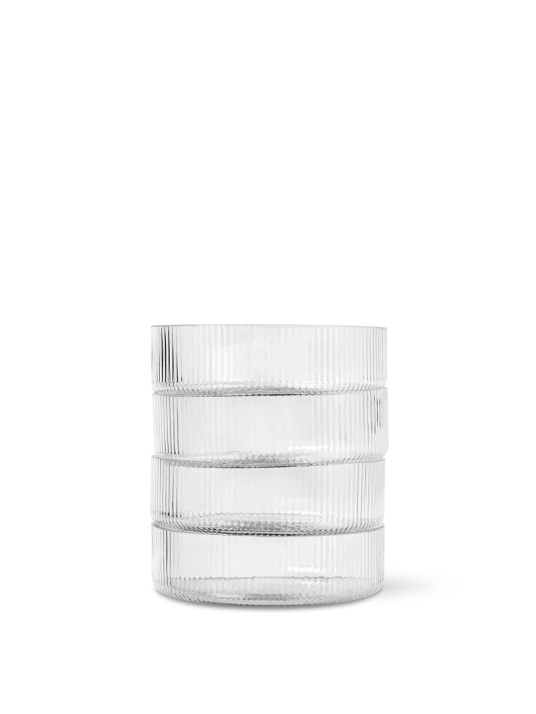 Ripple Serving Bowls - Set 4 - Clear