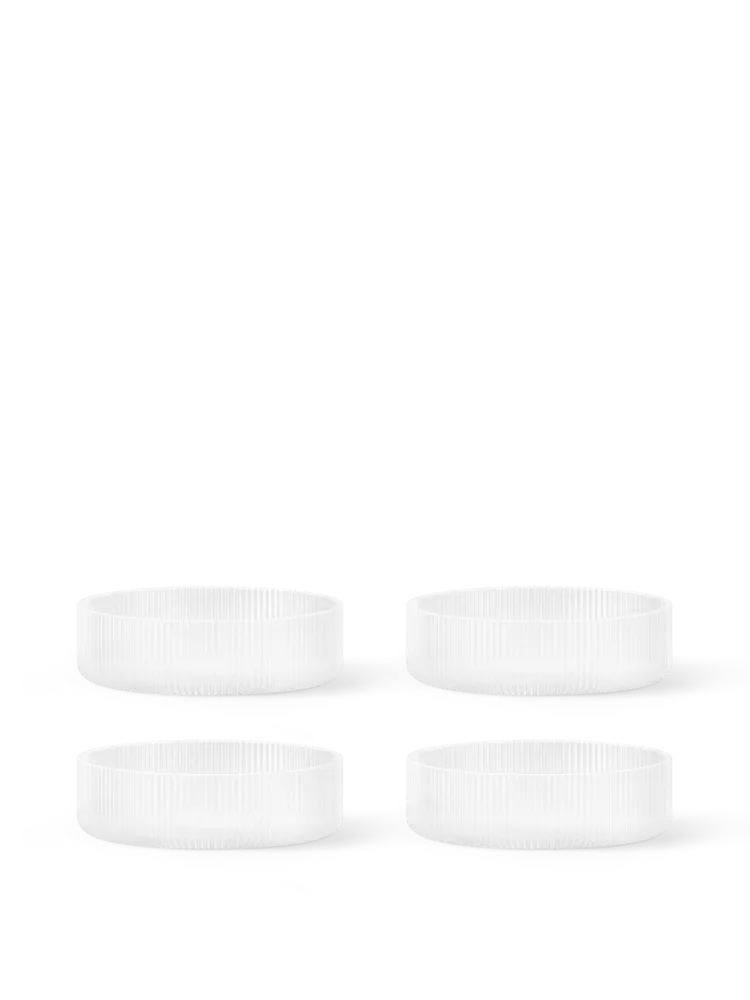 Ripple Serving Bowls - Set 4 - Frosted