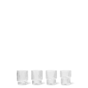 Ripple Small Glasses - Set 4 - Clear