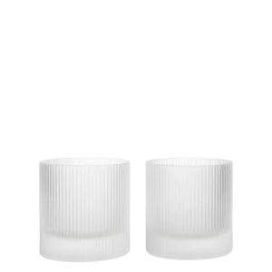 Ripple Tumbler Glasses - Set 2 - Frosted