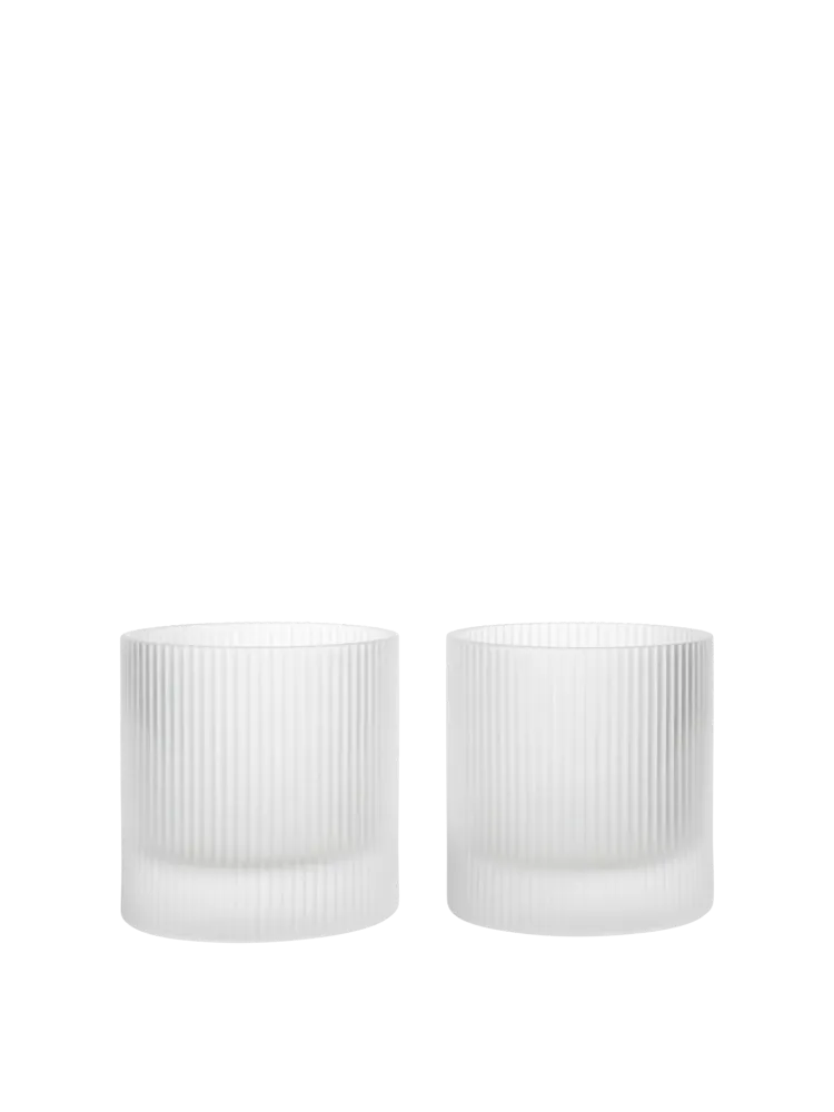 Ripple Tumbler Glasses - Set 2 - Frosted