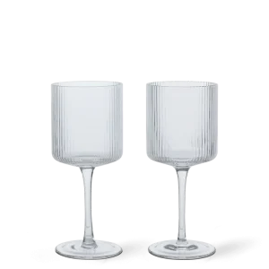 Ripple White Wine Glasses - Set 2 - Clear
