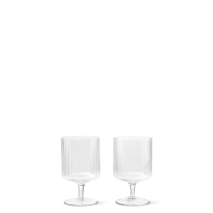 Ripple Wine Glasses - Set 2 - Clear