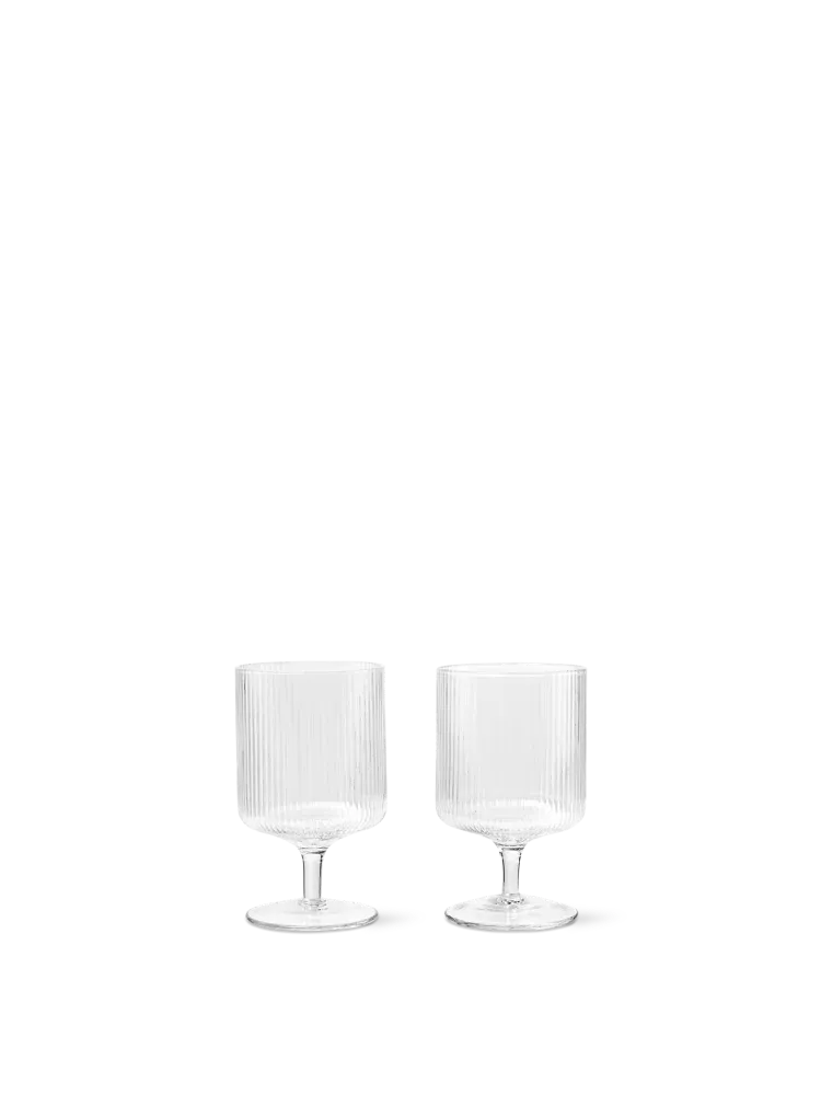 Ripple Wine Glasses - Set 2 - Clear