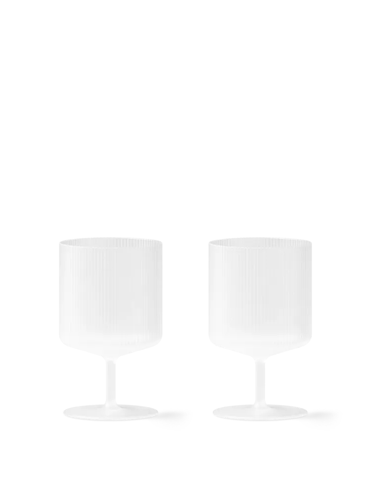 Ripple Wine Glasses - Set 2 - Frosted