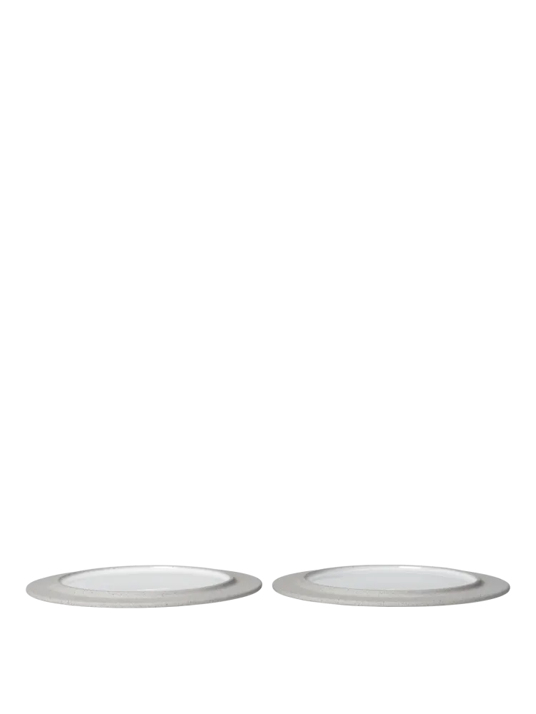 Sonae Dessert Plates - Ø22 - Set 2 - Grey/White