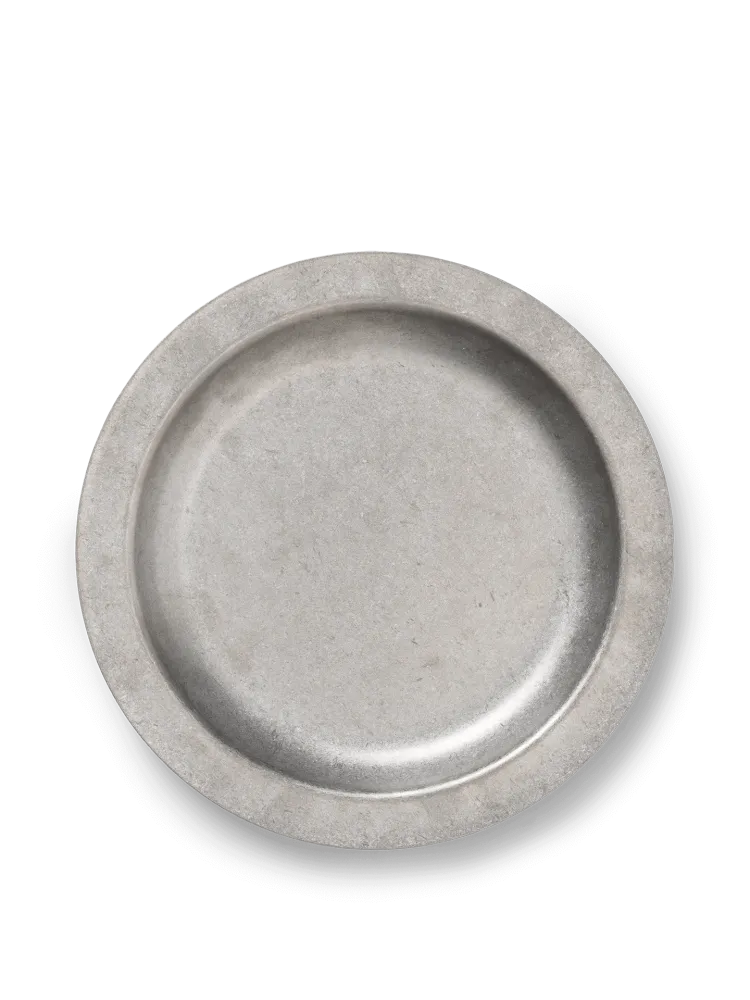 Tumbled Plate - Stainless Steel