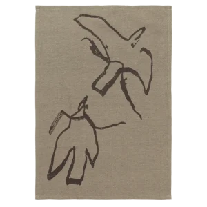 Vuelo Tea Towel - Elm Green/Coffee