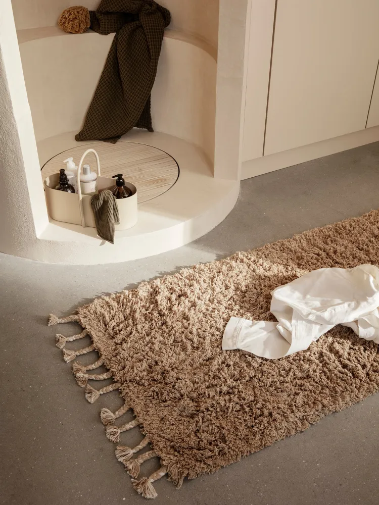 Amass Long Pile Runner - White Pepper