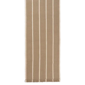 Calm Kelim Runner - Dark Sand/Off-White