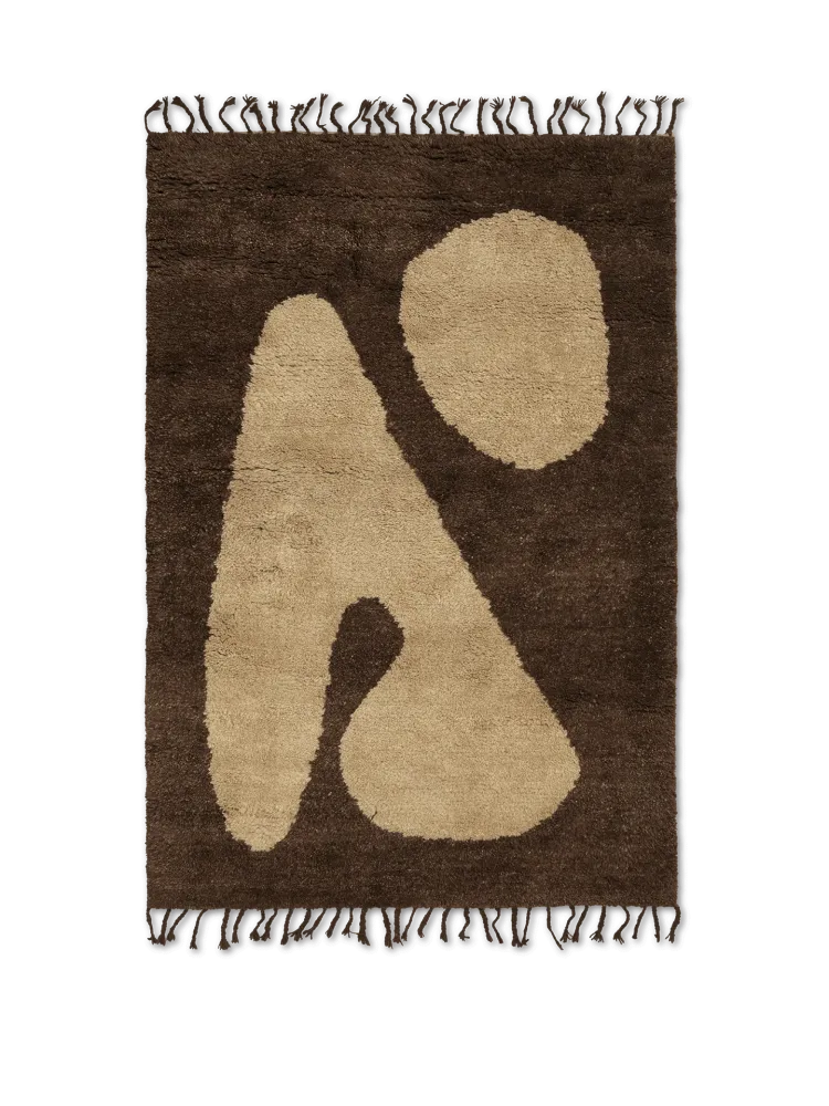 Abstract Rug - Brown/Off-white 80 Ferm Living - DK
