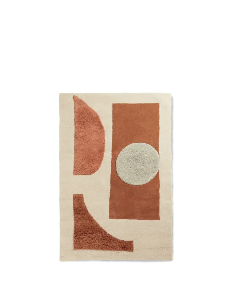 Bloco Tufted Rug - Blush/Off-White 80 Ferm Living - DK