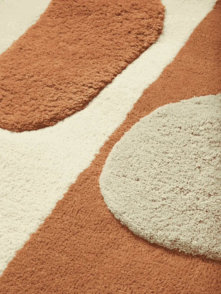 Bloco Tufted Rug - Blush/Off-White 80 Ferm Living - DK