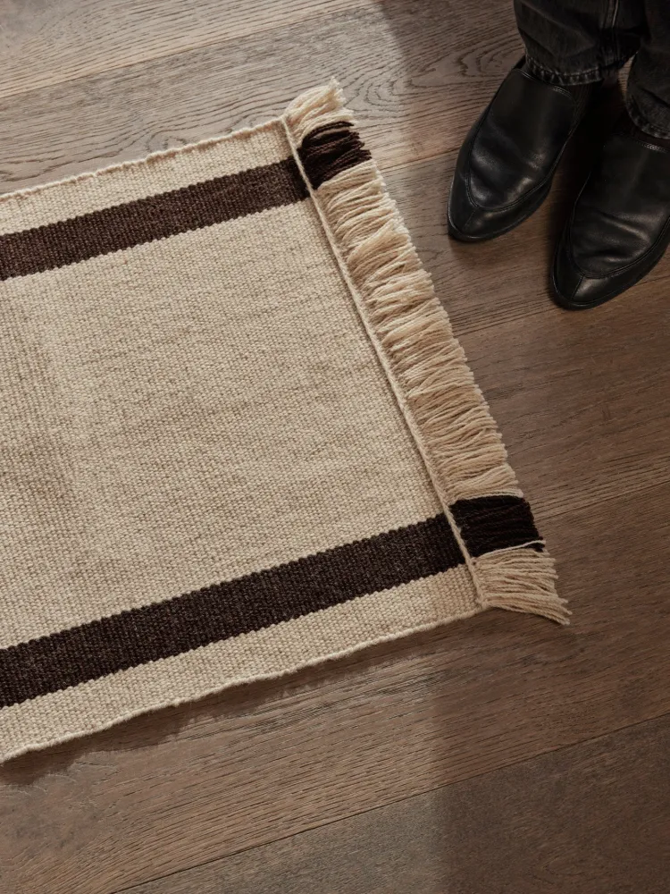 Calm Kelim Mat - Off-White/Coffee Ferm Living - DK