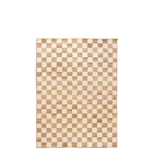 Check Wool Jute Rug - Off-White/Natural 140 Ferm Living - DK