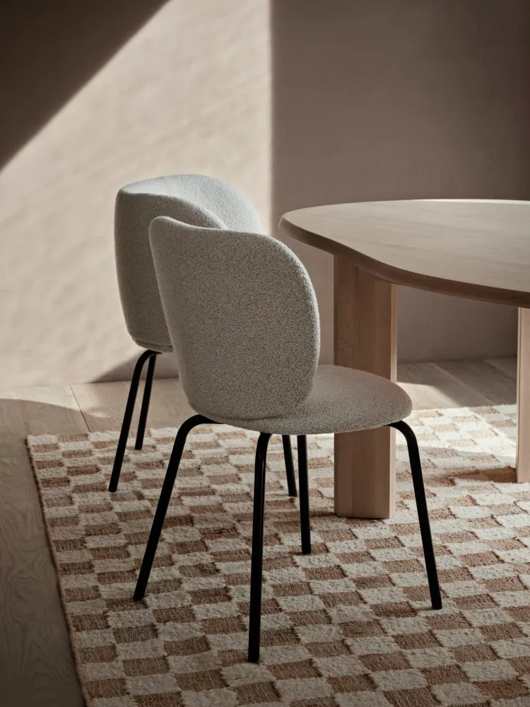 Check Wool Jute Rug - Off-White/Natural 140 Ferm Living - DK
