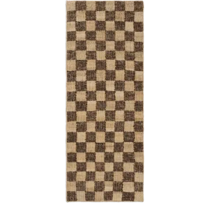 Check Wool Jute Runner - Coffee/Natural Ferm Living - DK