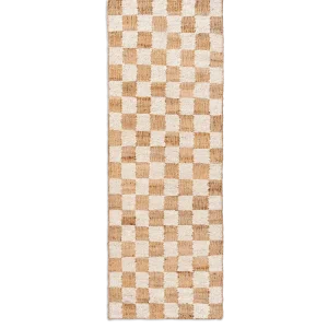 Check Wool Jute Runner - Off-White/Natural Ferm Living - DK