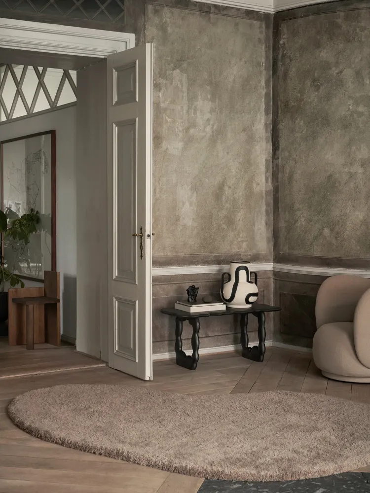 Forma Wool Rug - Large - Ash Brown Ferm Living - DK