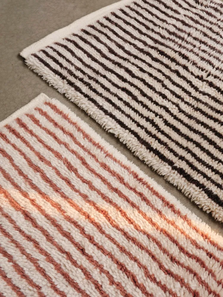 Kami Knotted Rug - Off-White/Red Brown 120 Ferm Living - DK