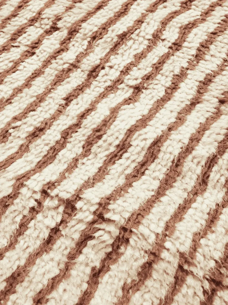 Kami Knotted Rug - Off-White/Red Brown 120 Ferm Living - DK