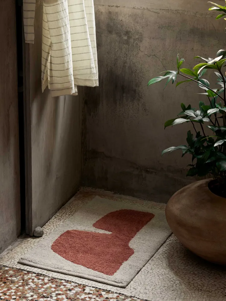 Lay Washable Mat - Parchment/Rust Ferm Living - DK