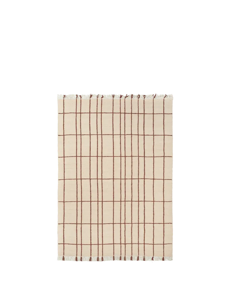 Sen Rug - Parchment/Chestnut 140 Ferm Living - DK