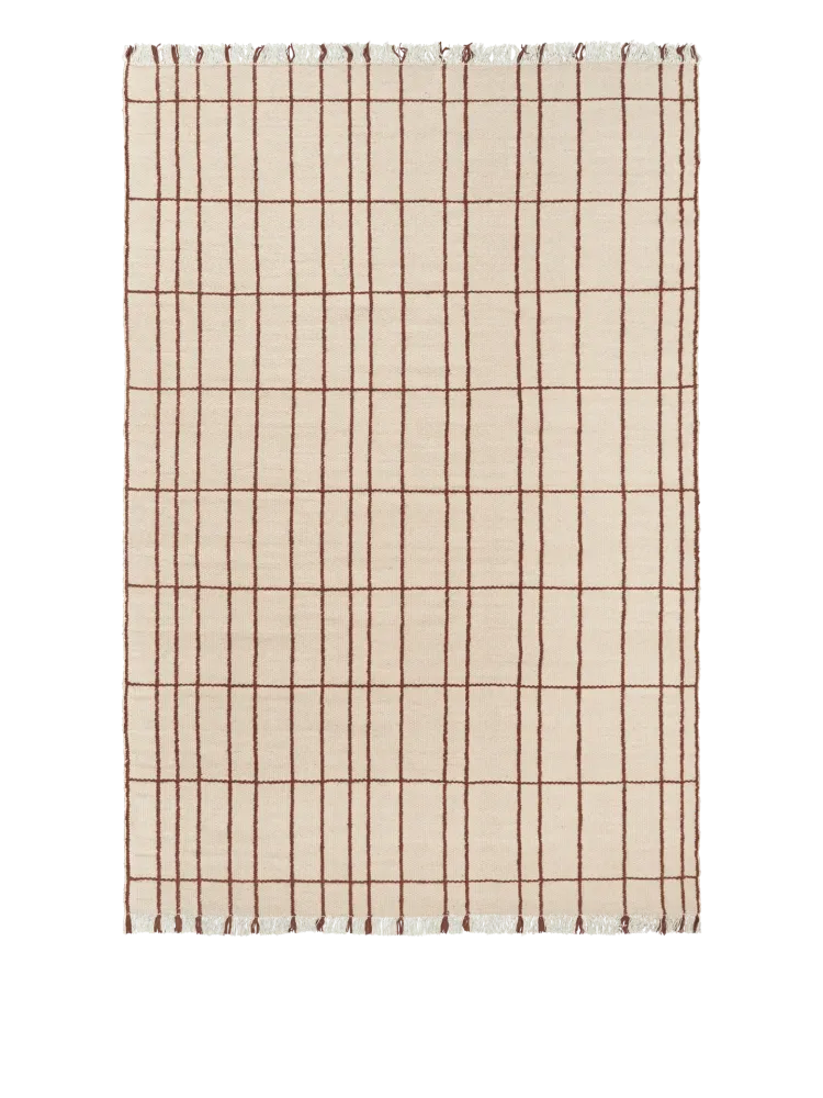 Sen Rug - Parchment/Chestnut 140 Ferm Living - DK