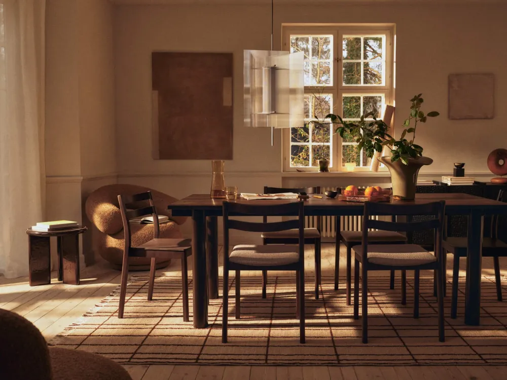 Sen Rug - Parchment/Chestnut 140 Ferm Living - DK