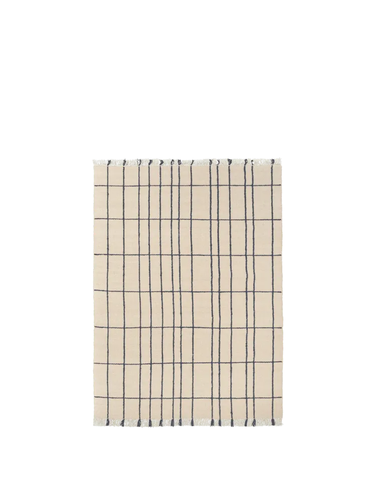 Sen Rug - Parchment/Indigo 140 Ferm Living - DK