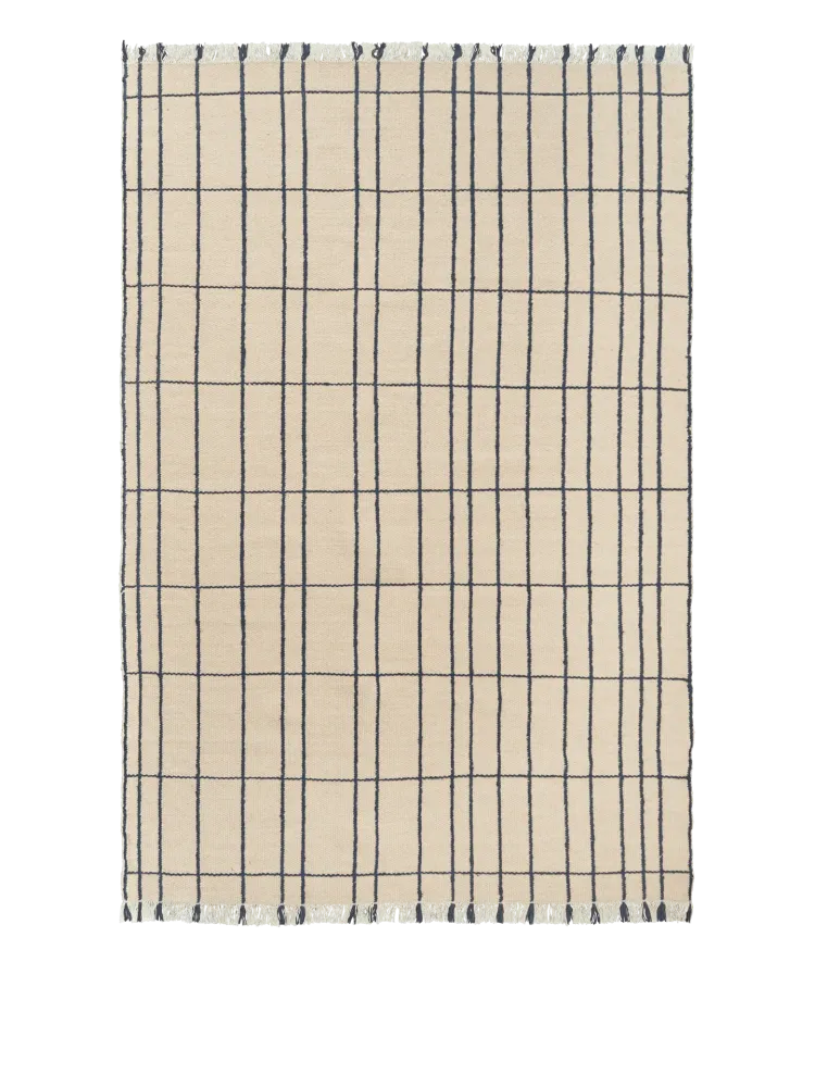 Sen Rug - Parchment/Indigo 140 Ferm Living - DK