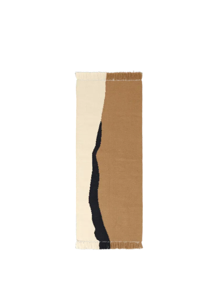 Soil Kelim Runner - Dark Sand/Off-white Ferm Living - DK