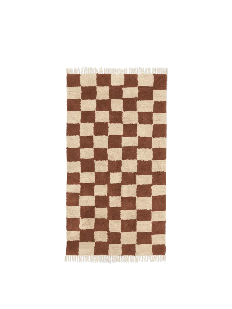Mara Washable Rug - Rust/Warm Sand
