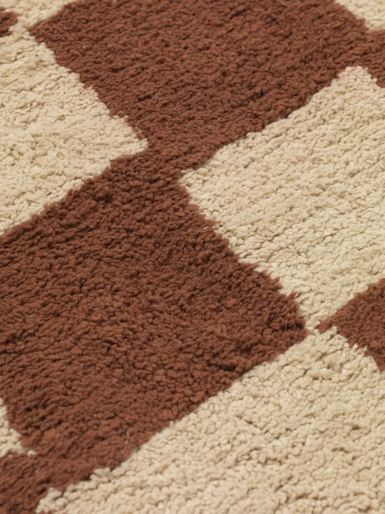 Mara Washable Rug - Rust/Warm Sand
