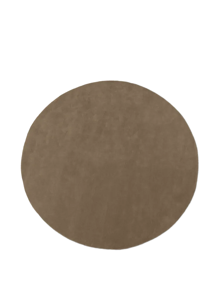Stille Tufted Rug - Round - Ash Brown