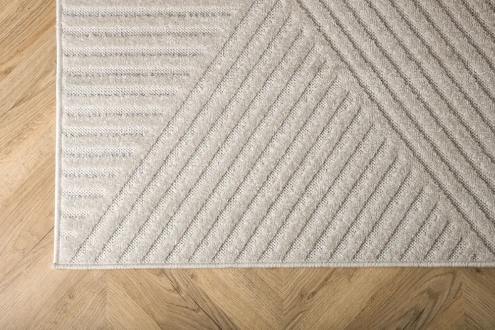 Aron tæppe - Snow Navy Stripe 80x250