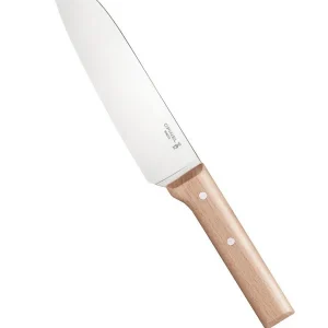 Santoku kokkekniv nr. 119 i durable metal stål og avnbøg fra Opinel, natur
