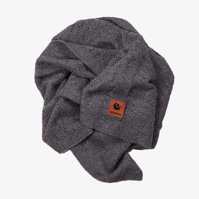 EasyGrow babytæppe med bambus og uld - Dark grey