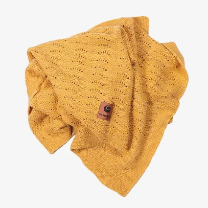 EasyGrow babytæppe med bambus og uld - Yellow