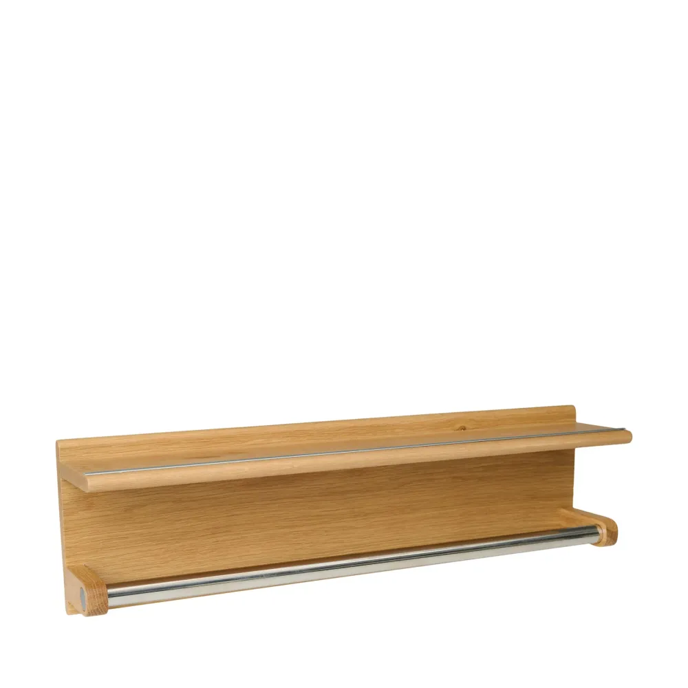 Wood II håndklædeholder i egetræ, L60 cm