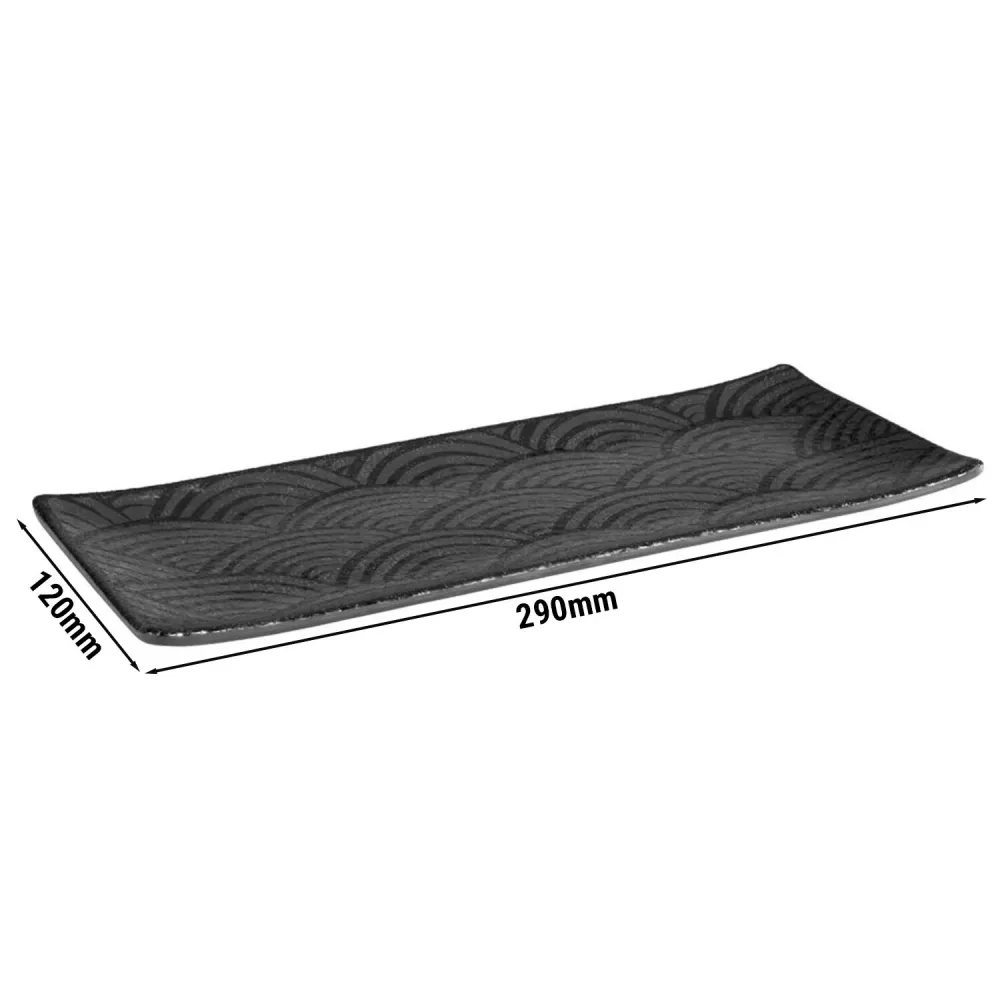 (6 stk.) Bakke - SHADOWY WAVE - Melamin - 290x120mm - Højde: 15mm