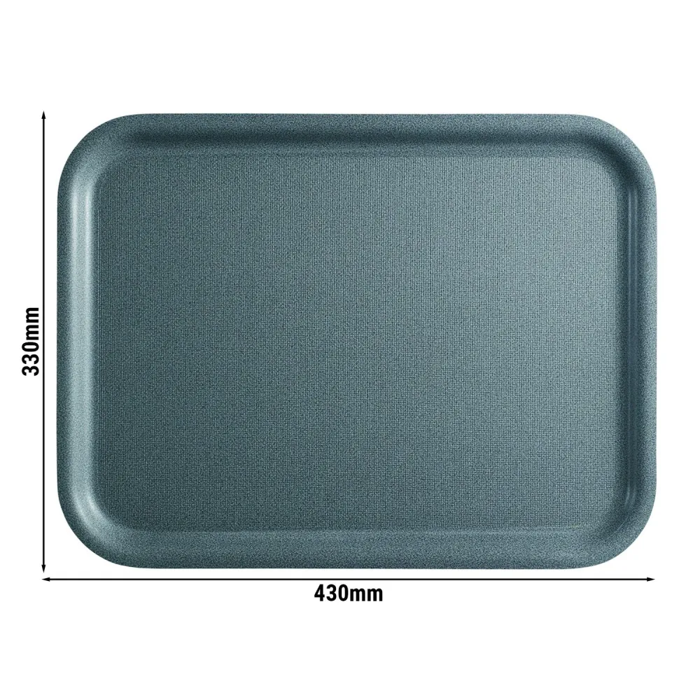 (24 stk.) CAMBRO | MYKONOS - Lamineret bakke - 330x430mm - Charcoal Granite