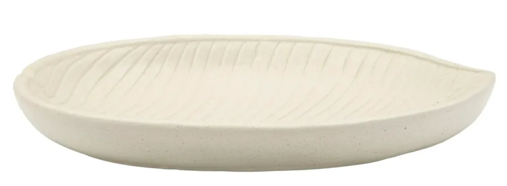 Bakke i creme af polyresin – 33x29x4 cm