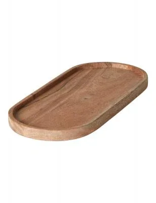 BAKKE OVAL M/KANT 13X30 CM AKACIETRÆ